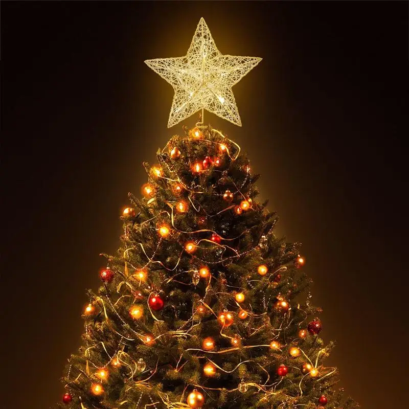 NICEXMAS Christmas Tree LED Star Tree Topper Decoration LED Lighting Battery Operated Xmas Treetop Gold Christmas Home Store A2
NICEXMAS Christmas Tree LED Star Tree Topper Decoration LED Lighting Battery Operated Xmas Treetop Gold Christmas Home Store A2