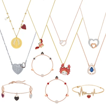 

SWA Classic Fashion New LUCKY GODDESS WINGS . OCEAN CRAB .HEAR. CRAB. OXO Multi Style Ladies Jewelry Necklace And Bracelet