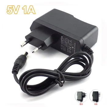 5.5mm*2.1mm Plug AC to DC Power Adapter supply 100V-240V Converter adapter DC 5V 1A 1000mA for LED Strip CCTV Camera US EU A7
5.5mm*2.1mm Plug AC to DC Power Adapter supply 100V-240V Converter adapter DC 5V 1A 1000mA for LED Strip CCTV Camera US EU A7