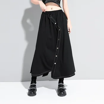 Autumn New Women Skirts High Waist Multi Buttons Plus Size Gothic Punk Long Skirts Female Streetwear Irregular Slit Black Skirt
Autumn New Women Skirts High Waist Multi Buttons Plus Size Gothic Punk Long Skirts Female Streetwear Irregular Slit Black Skirt