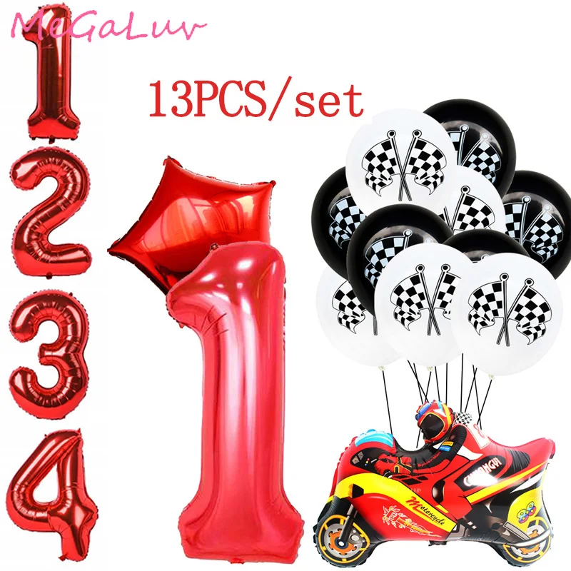 13pcs/set 0-9 Digital Aluminum Foil Balloon Black and White Lattice Motorcycle Racer Balloon Children's Birthday Party Toy
13pcs/set 0-9 Digital Aluminum Foil Balloon Black and White Lattice Motorcycle Racer Balloon Children's Birthday Party Toy
