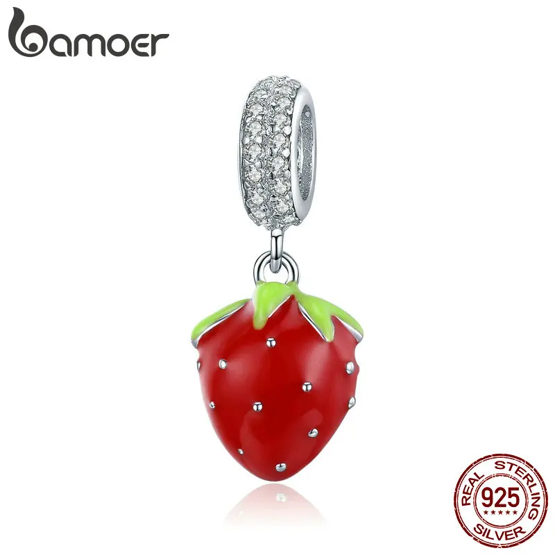 Красная эмалевая кулон клубника bamoer, подвеска для оригинального серебряного браслета или ожерелья, ювелирные изделия из серебра 925 пробы SCC1537
Красная эмалевая кулон клубника bamoer, подвеска для оригинального серебряного браслета или ожерелья, ювелирные изделия из серебра 925 пробы SCC1537