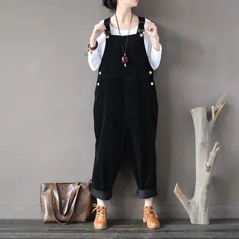 2019 Women New Autumn Cotton Corduroy Vintage Original Jumpsuits Pockets Loose Casual Strap Thick Warm Long Rompers
2019 Women New Autumn Cotton Corduroy Vintage Original Jumpsuits Pockets Loose Casual Strap Thick Warm Long Rompers