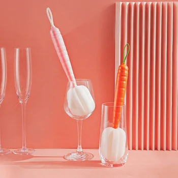 Carrot Long Handle Sponge Bottle Cleaner Glass Cup Milk Bottle Teapot Decontamination Scrubber Kitchen Cleaning Tools
Carrot Long Handle Sponge Bottle Cleaner Glass Cup Milk Bottle Teapot Decontamination Scrubber Kitchen Cleaning Tools