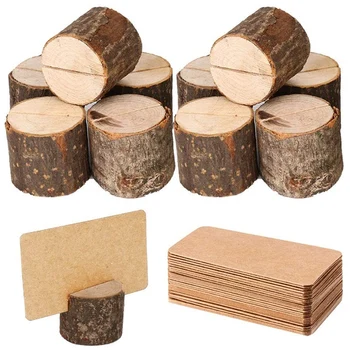 Wood Place Card Holders, 10Pcs Premium Rustic Table Number Holders and 20Pcs Kraft Table Place Cards, Wood Photo Holders
Wood Place Card Holders, 10Pcs Premium Rustic Table Number Holders and 20Pcs Kraft Table Place Cards, Wood Photo Holders