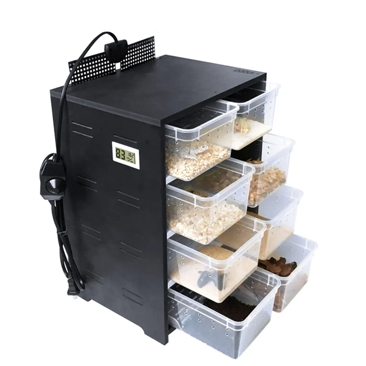 Pet Reptiles Acrylic Feeding Box Terrarium 4 Layers Breeding Tank Insect Lizards House Drawer with Hygrometer Heating Pad Cage
Pet Reptiles Acrylic Feeding Box Terrarium 4 Layers Breeding Tank Insect Lizards House Drawer with Hygrometer Heating Pad Cage