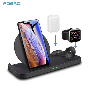 3 in 1 Wireless Charger Stand Qi 10W Fast Charging Dock Station for Apple Watch 5 4 3 AirPods Pro For iPhone 11 Pro XS XR X 8
3 in 1 Wireless Charger Stand Qi 10W Fast Charging Dock Station for Apple Watch 5 4 3 AirPods Pro For iPhone 11 Pro XS XR X 8
