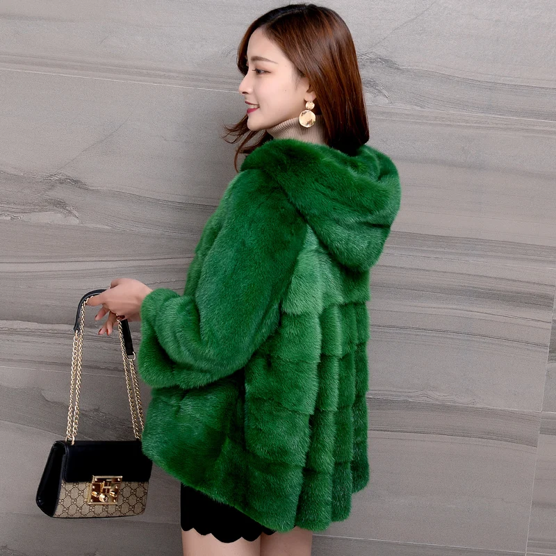 Mink fur coat whole fur coat short small 2019 women's clothing outerwear jacket coats new fashion hooded seven-point sleeve 
Mink fur coat whole fur coat short small 2019 women's clothing outerwear jacket coats new fashion hooded seven-point sleeve