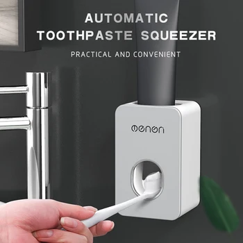 Automatic Toothpaste Dispenser Squeezer Plastic Dust-proof Toothbrush Holder Wall Mount Stand Bathroom Accessories Set 
Automatic Toothpaste Dispenser Squeezer Plastic Dust-proof Toothbrush Holder Wall Mount Stand Bathroom Accessories Set