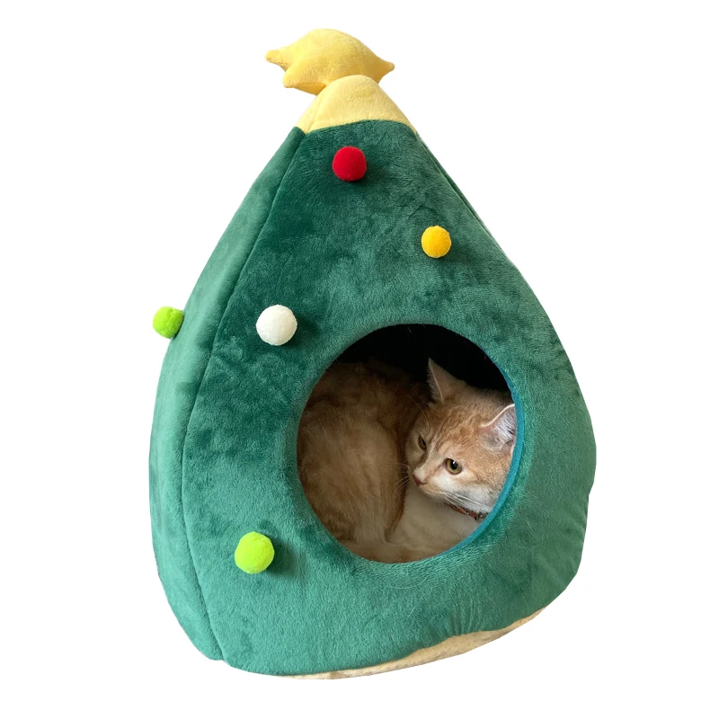 Pet Christmas Bed Dog Cat Nest Warm Christmas Tree Shape Soft Comfortable Pet House Washable Cat Cave Litter Tent Pets Supplies
Pet Christmas Bed Dog Cat Nest Warm Christmas Tree Shape Soft Comfortable Pet House Washable Cat Cave Litter Tent Pets Supplies