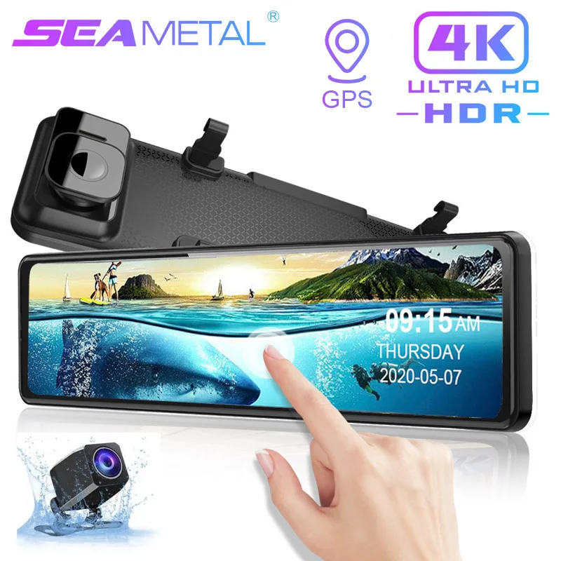 12 Inch Video Recorder DVR Car Touch Screen Rear Mirror Dash Cam 4k with Rear View Camera Mirror Recorder Auto Dashcam 3 in 1
12 Inch Video Recorder DVR Car Touch Screen Rear Mirror Dash Cam 4k with Rear View Camera Mirror Recorder Auto Dashcam 3 in 1