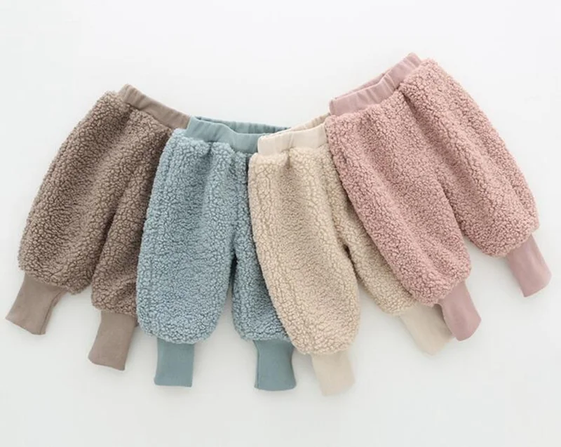 COOTELILI Winter Fleece Baby Girls Pants Trousers Baby Boys Pants warm Leggings Trousers For Girl Kids Girls Velvet Pants (13)