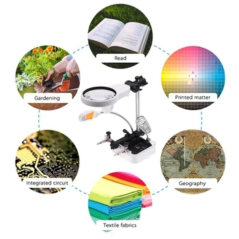 DIY PCB Soldering Desk Magnifier Warm and Cold Color Temperature LED Light Magnifiers Soldering Iron Helping Hands Auxiliary Cla
DIY PCB Soldering Desk Magnifier Warm and Cold Color Temperature LED Light Magnifiers Soldering Iron Helping Hands Auxiliary Cla