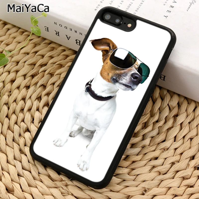 MaiYaCa Jack Russel Terrier Sunglasses Phone Case For iPhone 5 6S 7 8 plus 11 12 13 Pro X XR XS Max Samsung Galaxy S8 S9 S10 | Мобильные