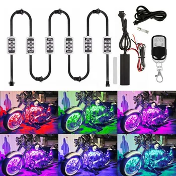 6pcs Motorcycle Extension Wires ATV RGB LED Neon Under Glow Light Strip Pods Lamp Wireless Kit
6pcs Motorcycle Extension Wires ATV RGB LED Neon Under Glow Light Strip Pods Lamp Wireless Kit