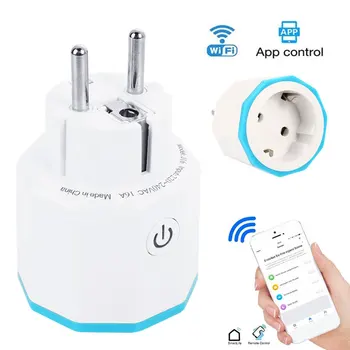 Small WIFI Smart Switch Plug Socket Voice Control Wireless NEW 16A Home and Kitchen for Amazon Alexa Google WiFi Smart Plug
Small WIFI Smart Switch Plug Socket Voice Control Wireless NEW 16A Home and Kitchen for Amazon Alexa Google WiFi Smart Plug