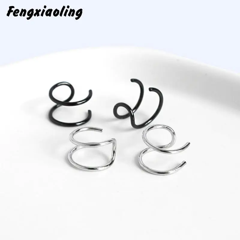 Fengxiaoling 2020 New Fashion High Quality Silver Earrings For Women Real 925 Sterling Silver Simple Double Layer Clip Earrings
Fengxiaoling 2020 New Fashion High Quality Silver Earrings For Women Real 925 Sterling Silver Simple Double Layer Clip Earrings