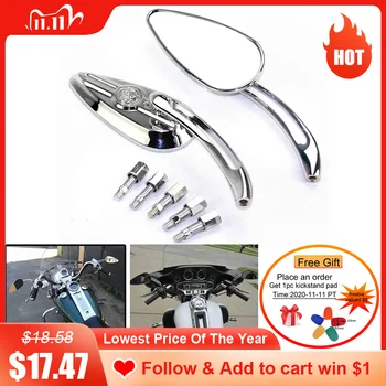 2pcs Chrome Skull Rearview Mirrors Motorcycle Aluminum Side Rear View Mirror for Harley Sportster Dyna Heritage Softail Cruiser
2pcs Chrome Skull Rearview Mirrors Motorcycle Aluminum Side Rear View Mirror for Harley Sportster Dyna Heritage Softail Cruiser