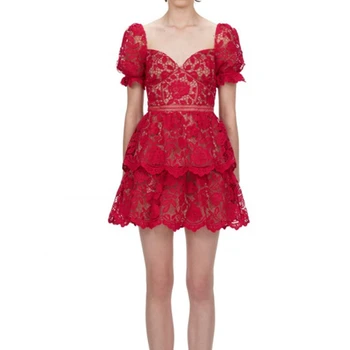 Red White Lace Dress Summer 2020 New Woman Short Dresses
Red White Lace Dress Summer 2020 New Woman Short Dresses