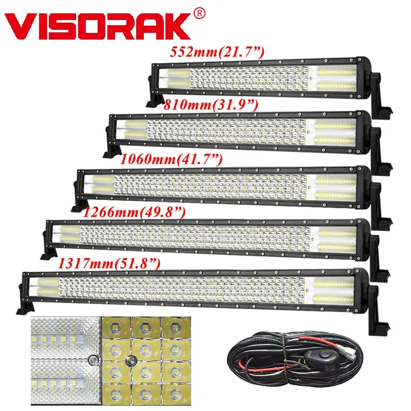 VISORAK 22 32 42 50 52" Quad-row Offroad Straight LED Light Bar Truck SUV 4x4 ATV LED Bar For 4WD 4x4 ATV SUV Offroad Truck Car
VISORAK 22 32 42 50 52" Quad-row Offroad Straight LED Light Bar Truck SUV 4x4 ATV LED Bar For 4WD 4x4 ATV SUV Offroad Truck Car