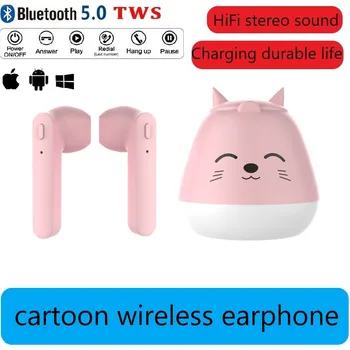 Fashion Cartoon Bluetooth Headset TWS Wireless Binaural Running Sports Bluetooth 5.0 Earphone Button Control for Android Apple
Fashion Cartoon Bluetooth Headset TWS Wireless Binaural Running Sports Bluetooth 5.0 Earphone Button Control for Android Apple