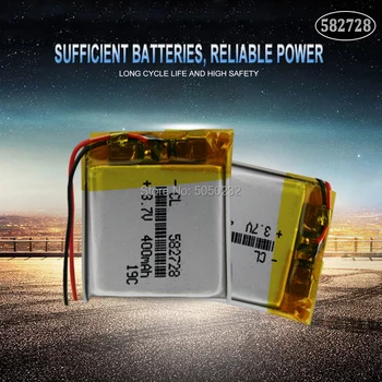 2pc 400mAh 3.7V 582728 Lithium Polymer Li-Po Rechargeable Battery For smartwatch GPS Bluetooth PDA notebook speaker Lipo cell
2pc 400mAh 3.7V 582728 Lithium Polymer Li-Po Rechargeable Battery For smartwatch GPS Bluetooth PDA notebook speaker Lipo cell