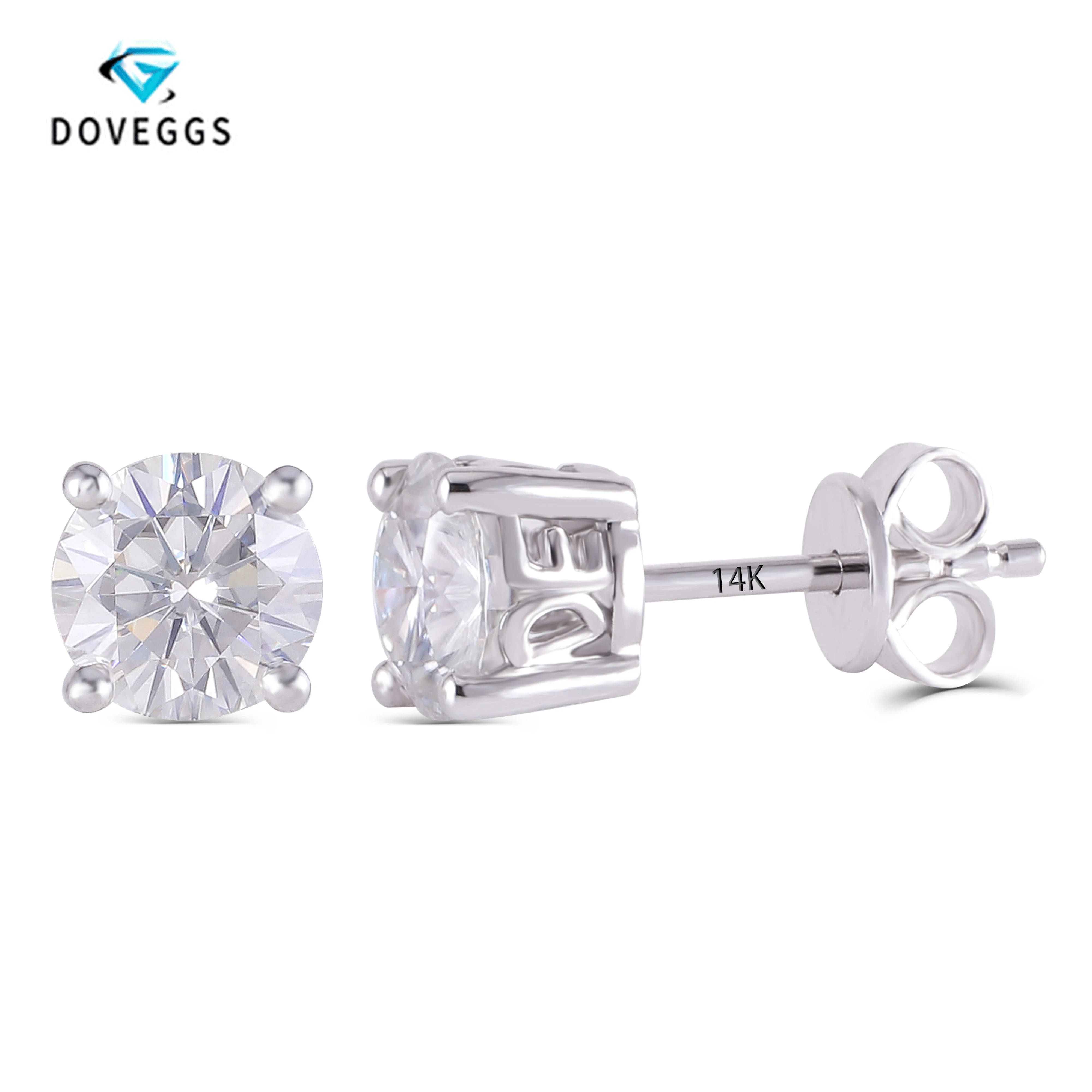 DovEggs 14K White Gold Post F Color 1.6CTW 6MM Lab Grown Moissanite Sterling solid sliver Stud Earring Push Back for Women
DovEggs 14K White Gold Post F Color 1.6CTW 6MM Lab Grown Moissanite Sterling solid sliver Stud Earring Push Back for Women