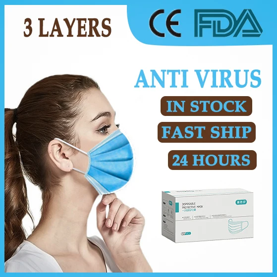 3 Layer Mask dust protection Masks Disposable Face Masks Elastic Ear Loop Disposable Dust Filter Safety Mask Anti-Dust
3 Layer Mask dust protection Masks Disposable Face Masks Elastic Ear Loop Disposable Dust Filter Safety Mask Anti-Dust
