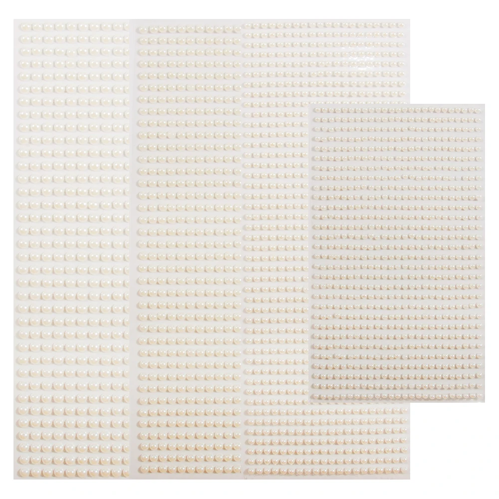 1 Set White Half Round Pearls 3/4/5/6mm Stickers Self-Adhesive Faux Embellishment For Nail Art Scrapbooking
1 Set White Half Round Pearls 3/4/5/6mm Stickers Self-Adhesive Faux Embellishment For Nail Art Scrapbooking