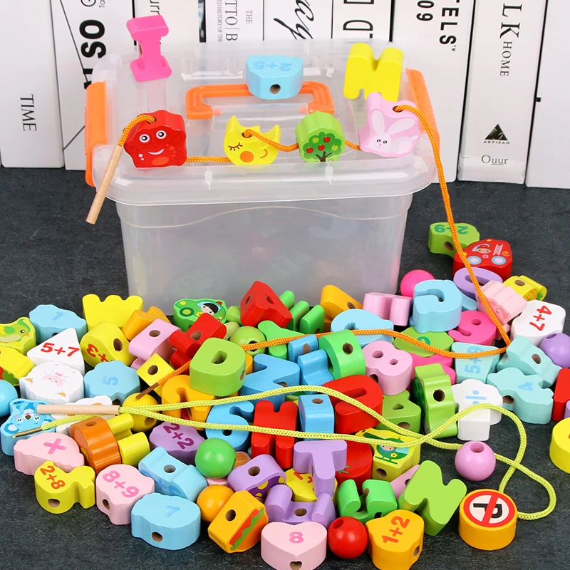 65/106PCS Fruits Vegetables Animal Traffic + Number Letter Blocks Beads toys, Children's wooden bead Educational game, Baby gift
65/106PCS Fruits Vegetables Animal Traffic + Number Letter Blocks Beads toys, Children's wooden bead Educational game, Baby gift
