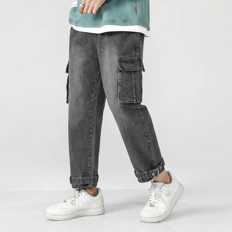 Drawstring Straight Jeans Men's Fashion Washed Retro Multi-pocket Tooling Jeans Men Streetwear Loose Hip Hop Denim Pants M-5XL
Drawstring Straight Jeans Men's Fashion Washed Retro Multi-pocket Tooling Jeans Men Streetwear Loose Hip Hop Denim Pants M-5XL
