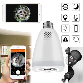 LED Light Camera 1080P Wireless Panoramic Home Security WiFi CCTV E27 Interface Bulb Lamp IP Camera 360 Degree Home Security
LED Light Camera 1080P Wireless Panoramic Home Security WiFi CCTV E27 Interface Bulb Lamp IP Camera 360 Degree Home Security