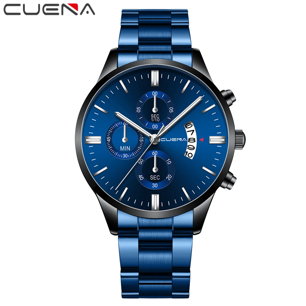 Men Watches CUENA Top Brand Luxury Men Waterproof Stainless Steel Dial Quartz Watch Men Military Sport Watches Relogio Masculino
Men Watches CUENA Top Brand Luxury Men Waterproof Stainless Steel Dial Quartz Watch Men Military Sport Watches Relogio Masculino