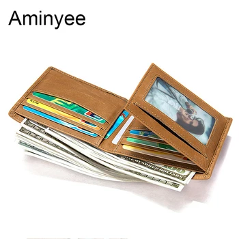 Aminyee Men Card Holder Wallet Short Bifold Cow Leather Purses Mini Fashion Multi-function Coin Cash Wallets Bag Money Purses
Aminyee Men Card Holder Wallet Short Bifold Cow Leather Purses Mini Fashion Multi-function Coin Cash Wallets Bag Money Purses