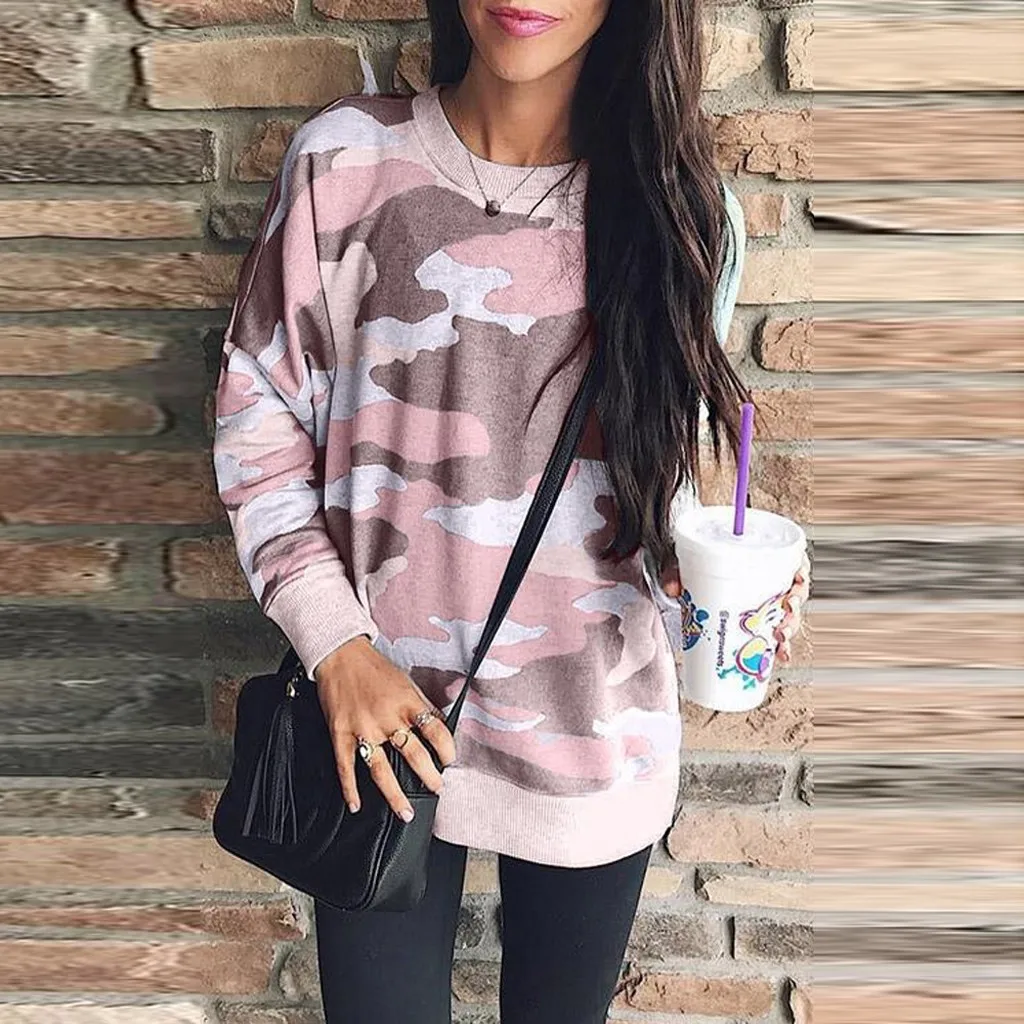 Fashion Women Camouflage sweatshirt Casual Top Ladies Loose Long Sleeve Top Blouse Tracksuits Sportswear bluzy damskie
Fashion Women Camouflage sweatshirt Casual Top Ladies Loose Long Sleeve Top Blouse Tracksuits Sportswear bluzy damskie