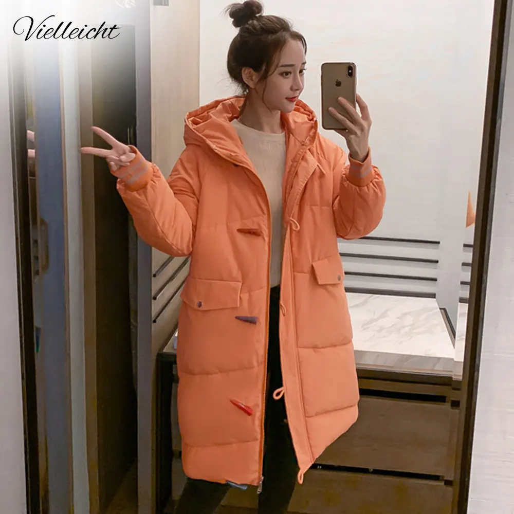 Vielleicht Hooded Ladies Coat Long Parkas Horn Button Winter Jacket Women Mid-long Winter Thick Jacket Down Jacket Women Coat
Vielleicht Hooded Ladies Coat Long Parkas Horn Button Winter Jacket Women Mid-long Winter Thick Jacket Down Jacket Women Coat