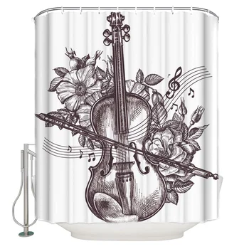 Violin Rose Flowers Retro Style Music Shower Curtain Waterproof Polyester Bath Curtain
Violin Rose Flowers Retro Style Music Shower Curtain Waterproof Polyester Bath Curtain