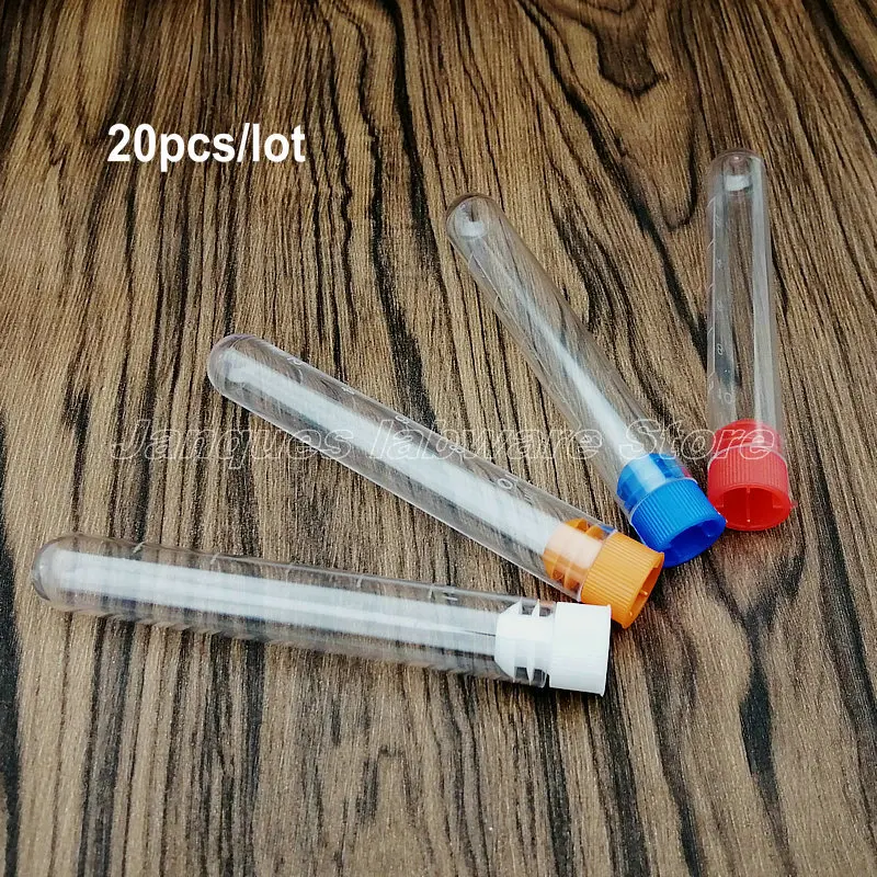 20pcs 16x100mm Clear Plastic Test Tubes With Color Caps and Scale,Party Candy Bottle with Round Bottom Wedding Gift Vial
20pcs 16x100mm Clear Plastic Test Tubes With Color Caps and Scale,Party Candy Bottle with Round Bottom Wedding Gift Vial