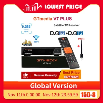 GTMedia V7 plus Satellite Receiver DVB-S2 DVB-T2 H.265 Built-in WiFi with Europe upgrade v7 hd v7s hd TV Box with no app
GTMedia V7 plus Satellite Receiver DVB-S2 DVB-T2 H.265 Built-in WiFi with Europe upgrade v7 hd v7s hd TV Box with no app