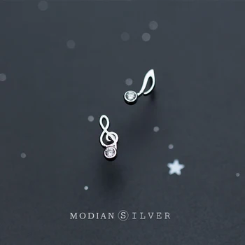Modian Real 925 Sterling Silver Luminous CZ Cute Musical Note Asymmetry Stud Earring for Women Anti-Allergy Ear Pin Fine Jewelry
Modian Real 925 Sterling Silver Luminous CZ Cute Musical Note Asymmetry Stud Earring for Women Anti-Allergy Ear Pin Fine Jewelry