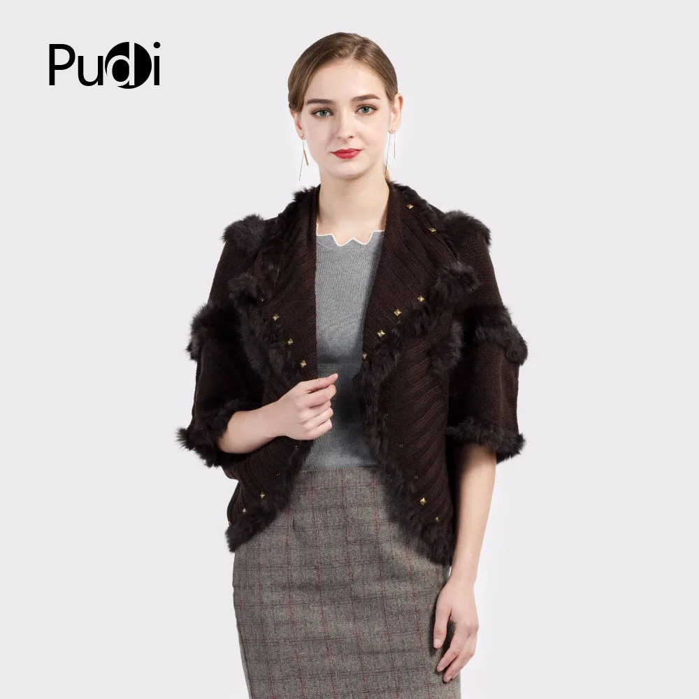 CT7021 New women knitted coat with rabbit fur brown rivet decoration winter jacket women
CT7021 New women knitted coat with rabbit fur brown rivet decoration winter jacket women