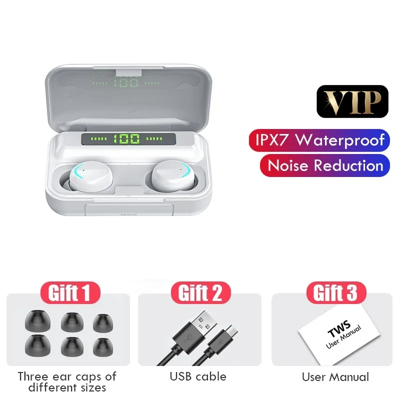 F9 Bluetooth 5.0 Wireless Earphone With Mic Charging Box In-Ear Sports Headset Waterproof Stereo Earbud For All Smartphone
F9 Bluetooth 5.0 Wireless Earphone With Mic Charging Box In-Ear Sports Headset Waterproof Stereo Earbud For All Smartphone