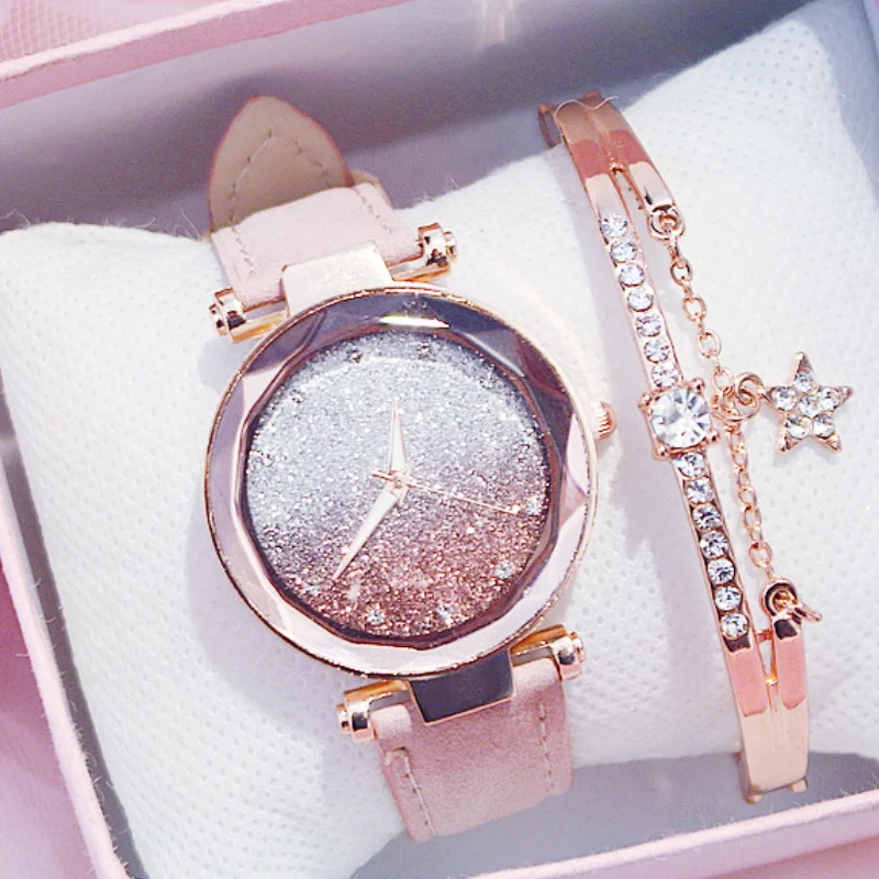 Luxury Ladies Watch Leather Strap Starry Luminous Female Clocks Casual Quartz Women Fashion Wrist Watches часы женские наручные 
Luxury Ladies Watch Leather Strap Starry Luminous Female Clocks Casual Quartz Women Fashion Wrist Watches часы женские наручные