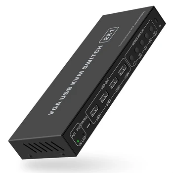 HD VGA KVM Switcher 2x1 with Remote Controller Multiviewer Function for Keyboard Mouse Printer Monitor Switch Selector
HD VGA KVM Switcher 2x1 with Remote Controller Multiviewer Function for Keyboard Mouse Printer Monitor Switch Selector