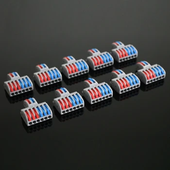 10PCS SPL62 32A Wire Connector Mini Fast Universal Wiring Cable Connector Push-in Conductor Terminal Block PCT-222 SPL-62
10PCS SPL62 32A Wire Connector Mini Fast Universal Wiring Cable Connector Push-in Conductor Terminal Block PCT-222 SPL-62