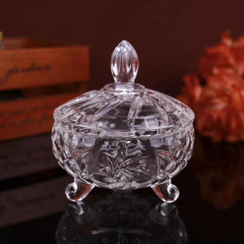 European Style Glass Crafts Food Storage Container with Lid Crystal Yurt Modelling Ornaments Fruit Candy Jar Home Glassware
European Style Glass Crafts Food Storage Container with Lid Crystal Yurt Modelling Ornaments Fruit Candy Jar Home Glassware