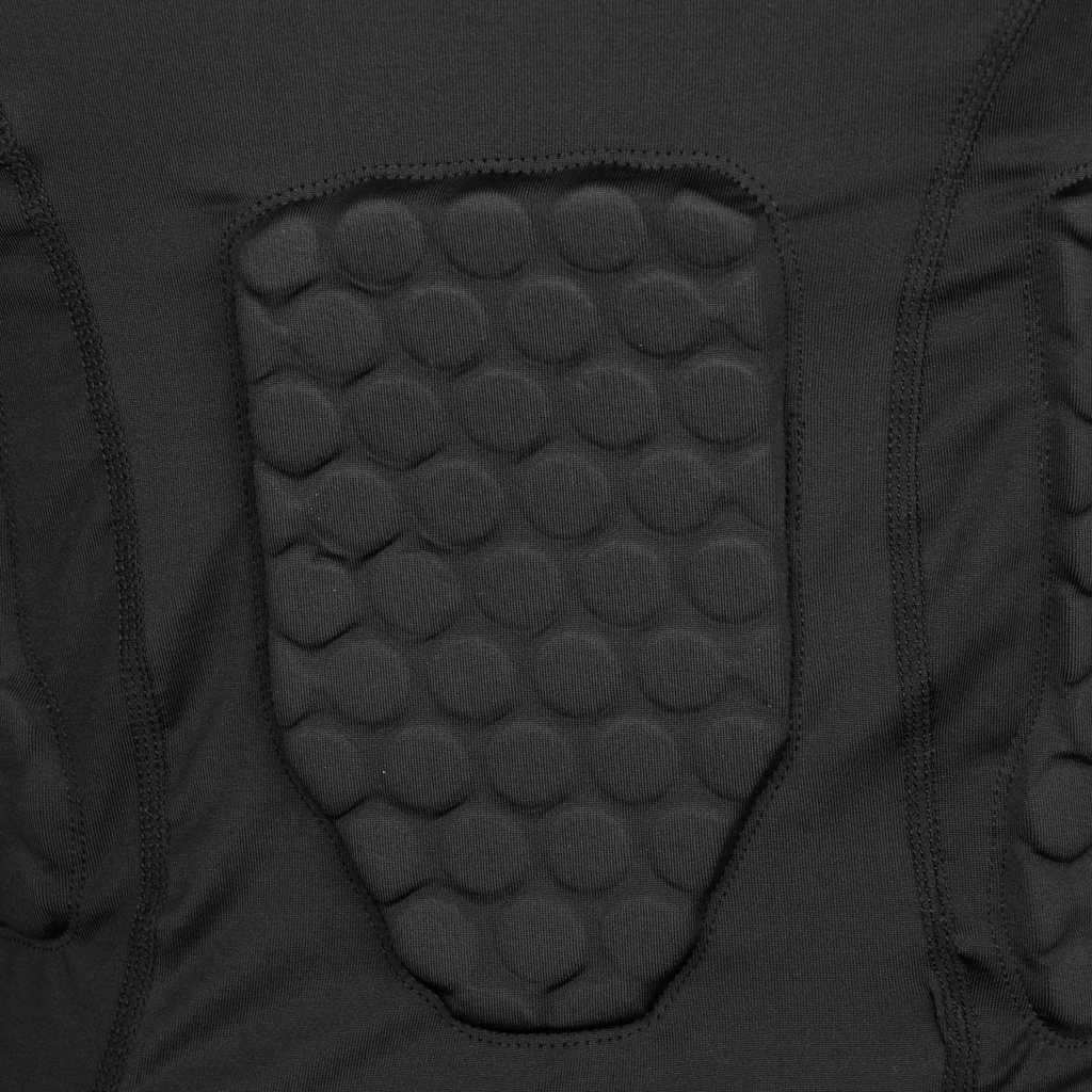 Adult Men Padded Compression Shirt Plus Size Protective T Shirt Chest Back Protector for Cycling Football Baseball Soccer Adult Men Padded Compression Shirt Plus Size Protective T Shirt Chest Back Protector for Cycling Football Baseball Soccer