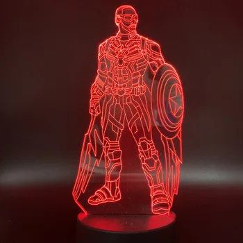 Led Night Light Captain America Touch Sensor Light for Children Live Room Nightlight 7/16 Color Changing Creative Hero 3D Lamp
Led Night Light Captain America Touch Sensor Light for Children Live Room Nightlight 7/16 Color Changing Creative Hero 3D Lamp