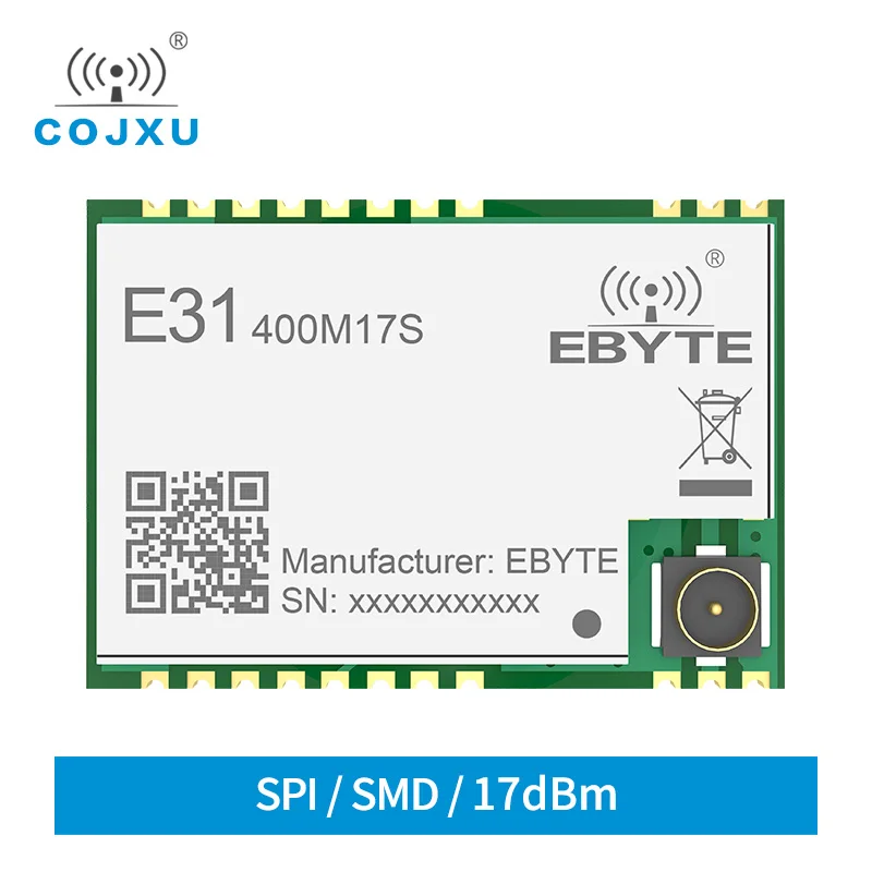Cojxu E31-400M17S micro-size long range RF transceiving module AX5243 17dBm nb-iot 433MHz 2km wireless transmitter receiver
Cojxu E31-400M17S micro-size long range RF transceiving module AX5243 17dBm nb-iot 433MHz 2km wireless transmitter receiver