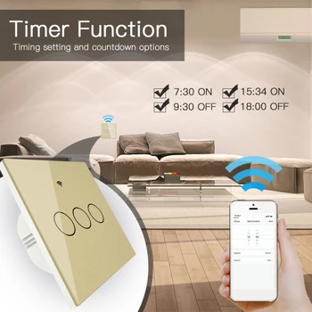New WiFi Smart Switch RF433 Remote Control Glass Panel Light Switch Smart Life Tuya App Works With Alexa Google Home 1/2/3 Gang
New WiFi Smart Switch RF433 Remote Control Glass Panel Light Switch Smart Life Tuya App Works With Alexa Google Home 1/2/3 Gang